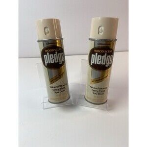 VTG 1988 Pledge S.C. Johnson & Sons Dusting Wax Aerosol Spray Can Lot Of 2
